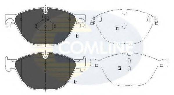 COMLINE CBP06017 Комплект гальмівних колодок, дискове гальмо