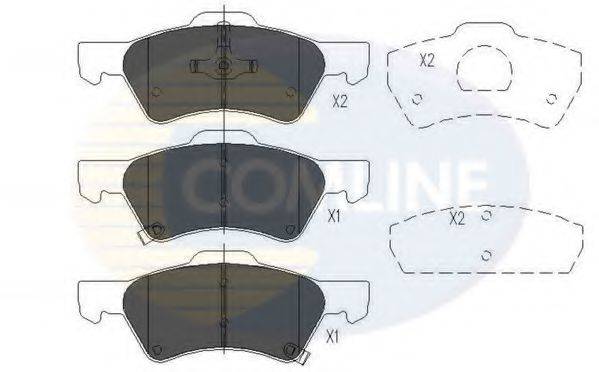 COMLINE CBP31163 Комплект гальмівних колодок, дискове гальмо