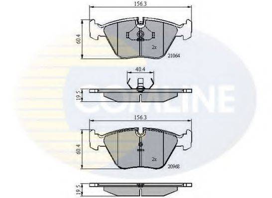 COMLINE CBP0358 Комплект гальмівних колодок, дискове гальмо