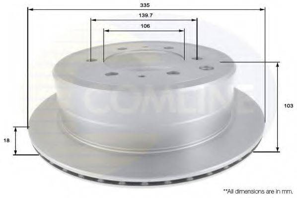 COMLINE ADC0159V гальмівний диск