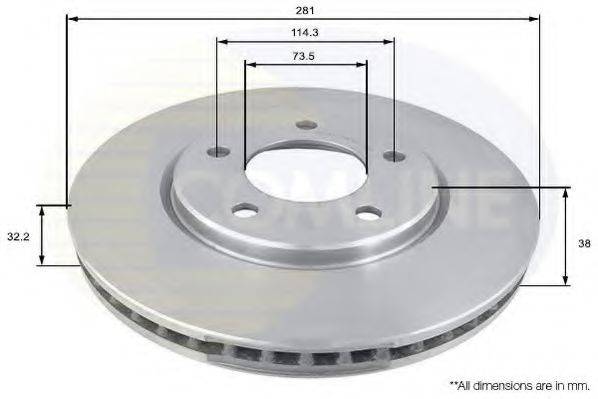 COMLINE ADC2304V гальмівний диск