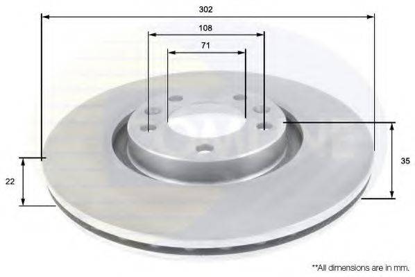 COMLINE ADC1591V гальмівний диск