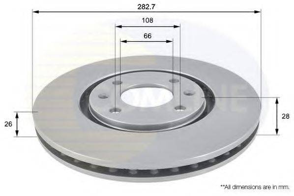 COMLINE ADC1509V гальмівний диск