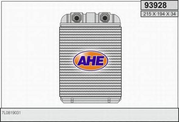 AHE 93928 Теплообмінник, опалення салону