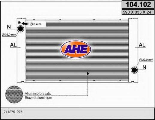 AHE 104102 Радіатор, охолодження двигуна