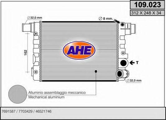 AHE 109023 Радіатор, охолодження двигуна