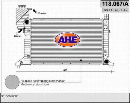 AHE 118067A Радіатор, охолодження двигуна