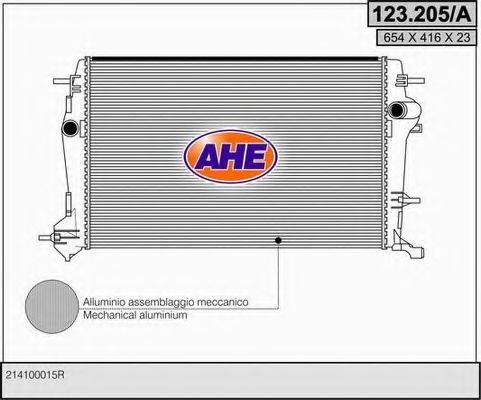 AHE 123205A Радіатор, охолодження двигуна