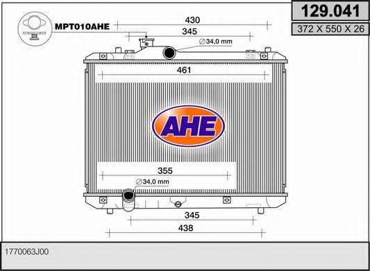 AHE 129041 Радіатор, охолодження двигуна