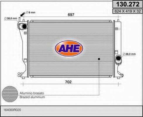 AHE 130272 Радіатор, охолодження двигуна