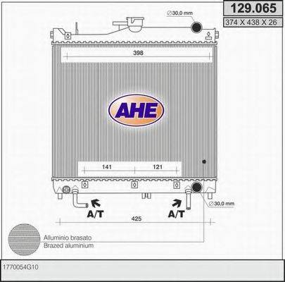 AHE 129065 Радіатор, охолодження двигуна