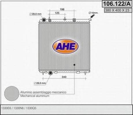 AHE 106122A Радіатор, охолодження двигуна