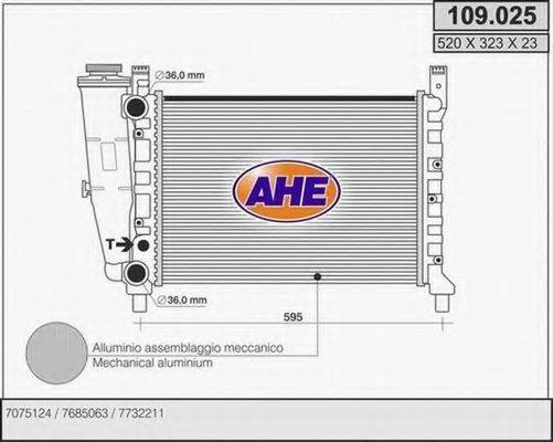 AHE 109025 Радіатор, охолодження двигуна