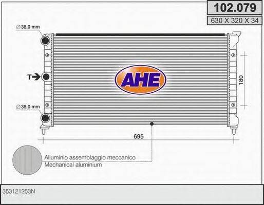 AHE 102079 Радіатор, охолодження двигуна