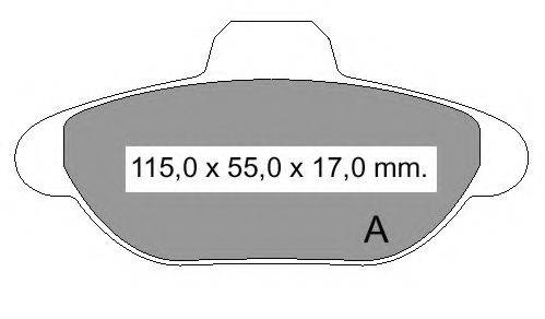 VEMA 834180 Комплект гальмівних колодок, дискове гальмо