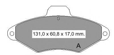 VEMA 834380 Комплект гальмівних колодок, дискове гальмо