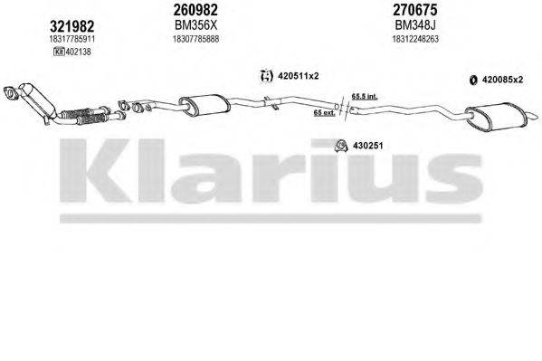KLARIUS 060372E Система випуску ОГ