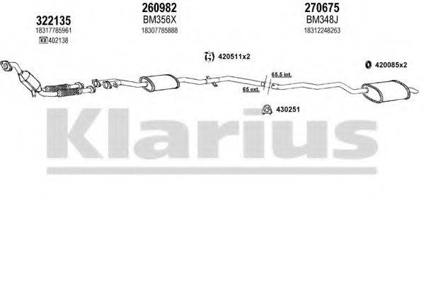 KLARIUS 060388E Система випуску ОГ