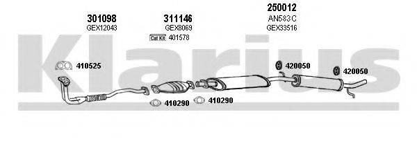 KLARIUS 120338E Система випуску ОГ