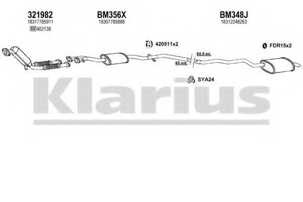 KLARIUS 060372U Система випуску ОГ