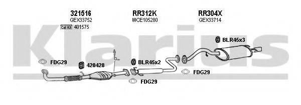 KLARIUS 120351U Система випуску ОГ