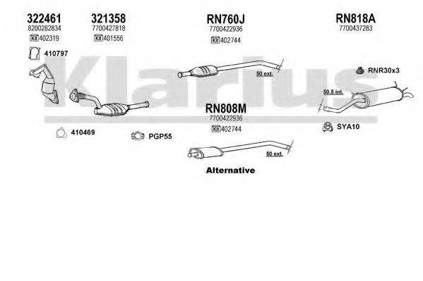 KLARIUS 720889U Система випуску ОГ