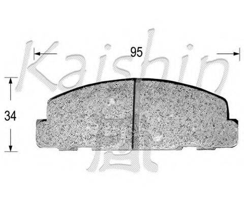 KAISHIN D0003 Комплект гальмівних колодок, дискове гальмо