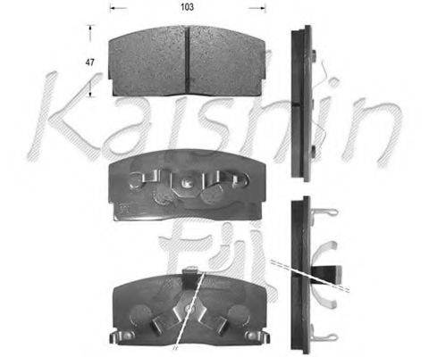 KAISHIN D0008 Комплект гальмівних колодок, дискове гальмо
