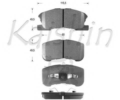 KAISHIN D0034 Комплект гальмівних колодок, дискове гальмо