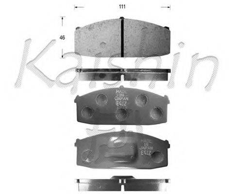 KAISHIN D1013 Комплект гальмівних колодок, дискове гальмо