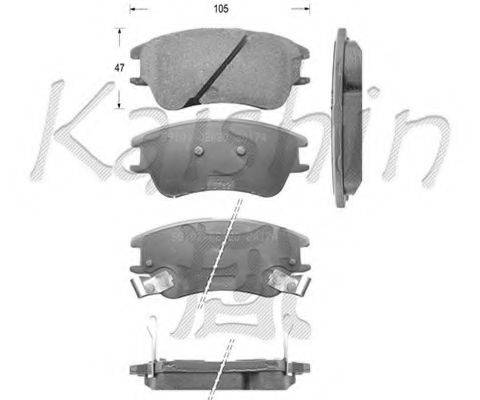 KAISHIN FK11145 Комплект гальмівних колодок, дискове гальмо