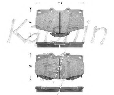 KAISHIN FK2082 Комплект гальмівних колодок, дискове гальмо