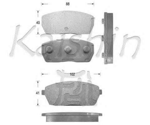 KAISHIN D9017 Комплект гальмівних колодок, дискове гальмо