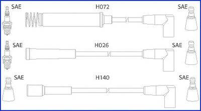 HITACHI 134202 Комплект дротів запалювання