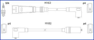 HITACHI 134709 Комплект дротів запалювання