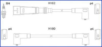 HITACHI 134711 Комплект дротів запалювання