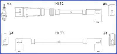 HITACHI 134715 Комплект дротів запалювання