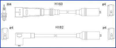 HITACHI 134717 Комплект дротів запалювання