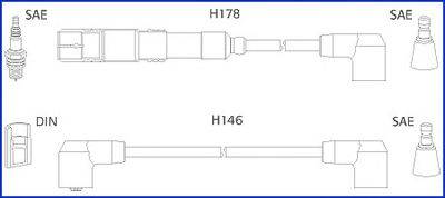 HITACHI 134756 Комплект дротів запалювання