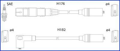HITACHI 134790 Комплект дротів запалювання