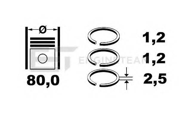 ET ENGINETEAM R4000500 Комплект поршневих кілець