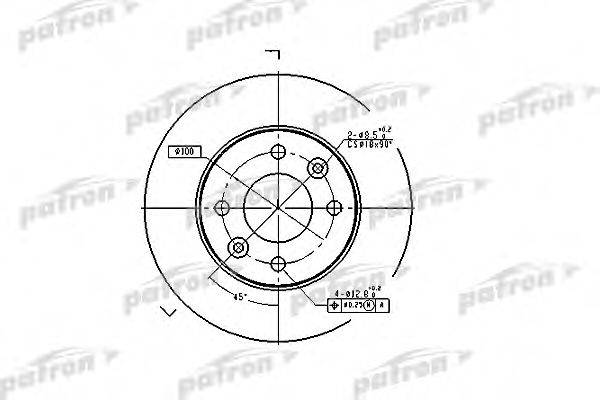 PATRON PBD1015 гальмівний диск