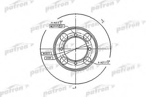 PATRON PBD1428 гальмівний диск