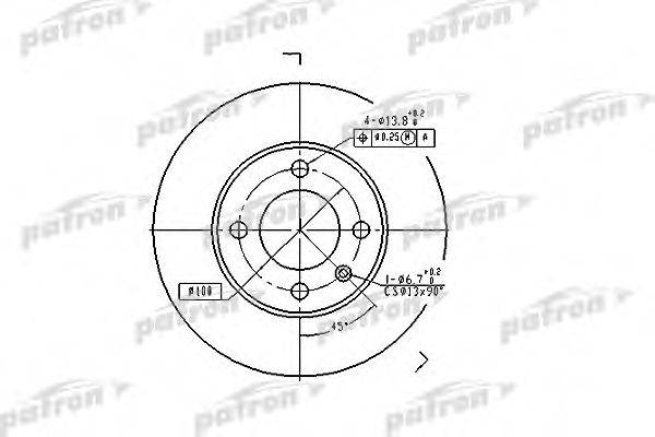 PATRON PBD1516 гальмівний диск