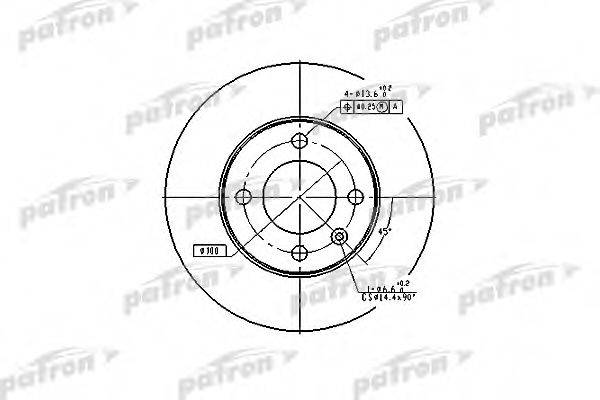 PATRON PBD1518 гальмівний диск