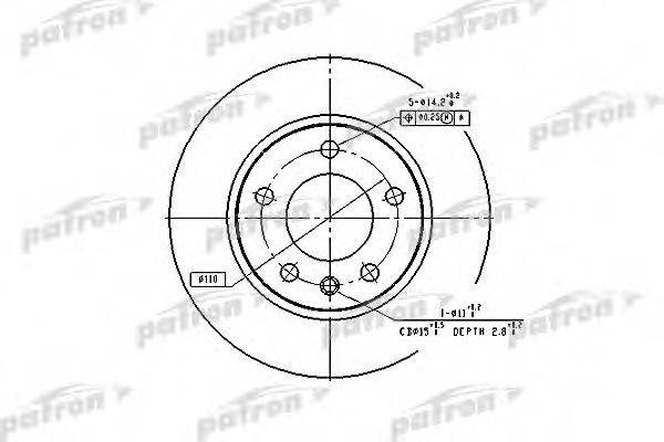 PATRON PBD1614 гальмівний диск