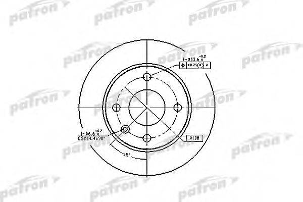 PATRON PBD1650 гальмівний диск