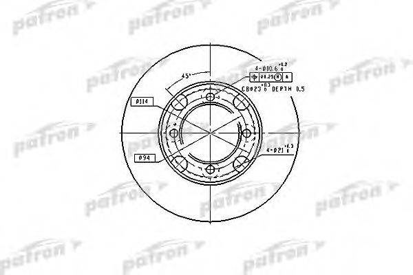 PATRON PBD2572 гальмівний диск