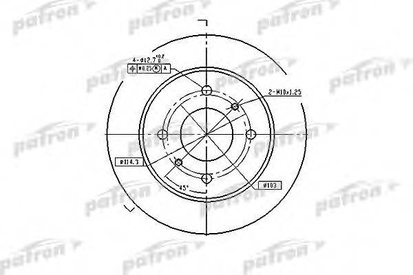 PATRON PBD2592 гальмівний диск