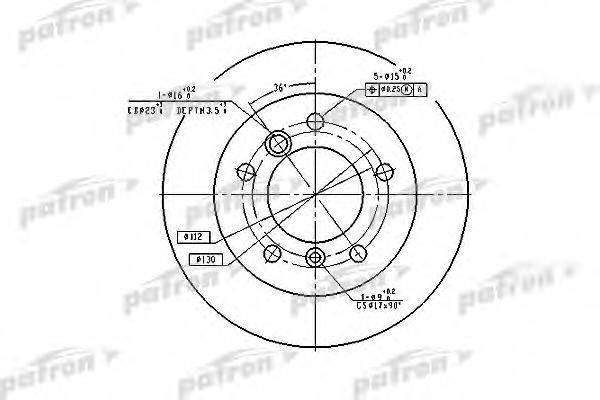 PATRON PBD4088 гальмівний диск